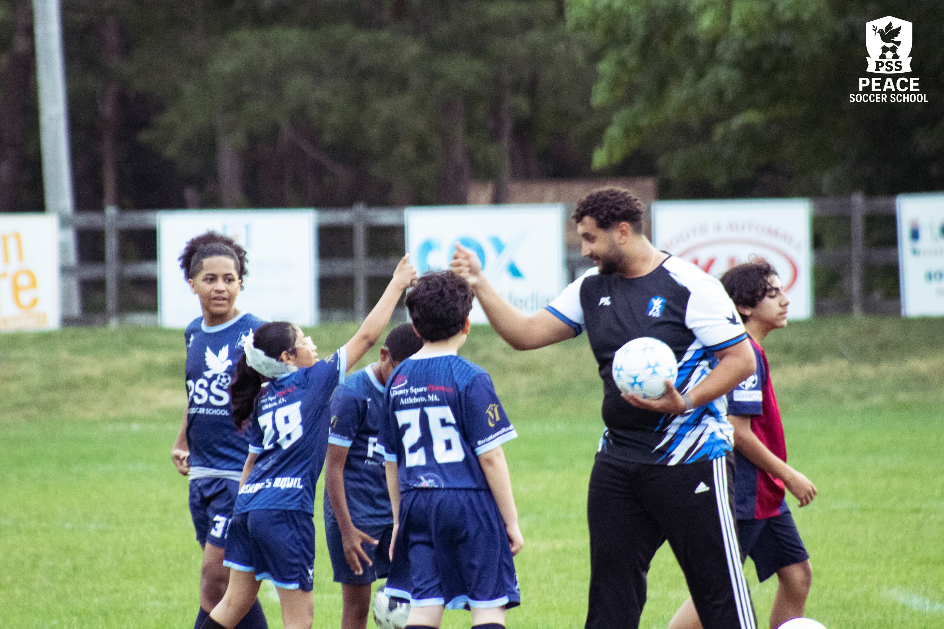 Peace Soccer School training session